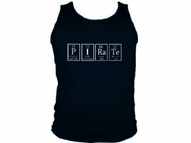Pirate periodic table of elements geeks mens tank top 2XL