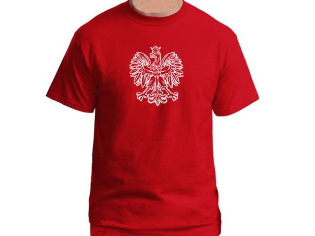 White Polish eagle-poland pride polska red t shirt
