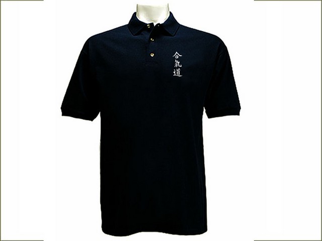 Aikido japanese martial arts polo style t-shirt