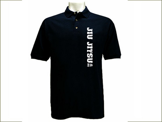 Jiu jitsu jujitsu distressed look polo style t-shirt