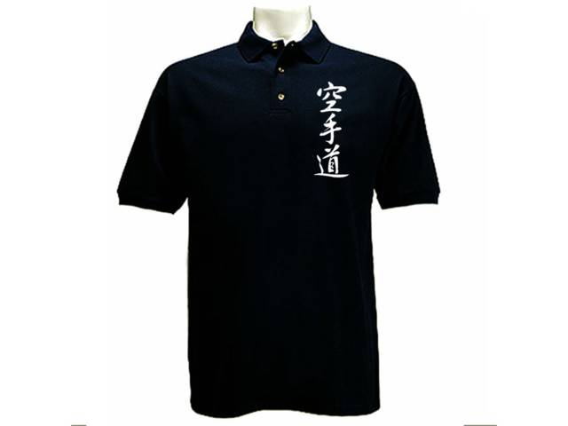 karate kanji martial arts polo style t-shirt 2