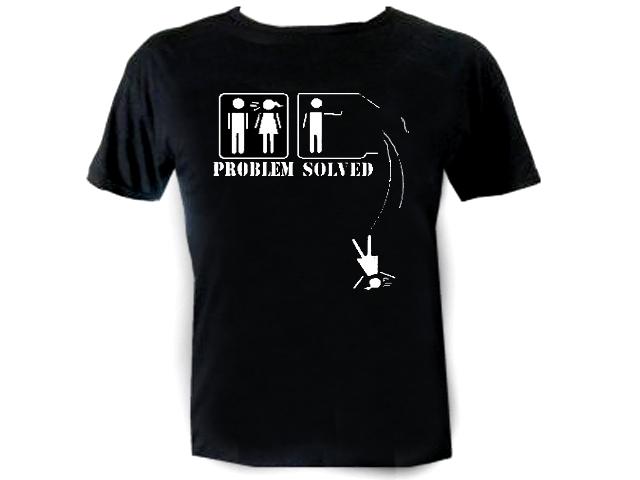 Problem solved -funny couple graphic tee shirt