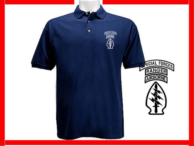 US Army special forces rangers button up t-shirt