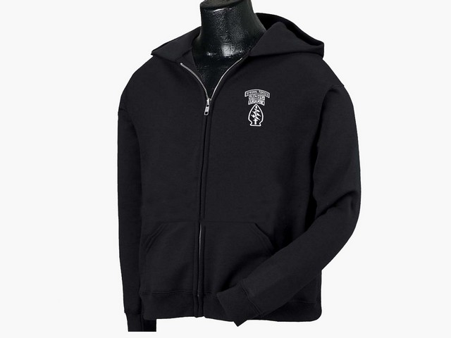 US army commando rangers military zipped sweat hoodie