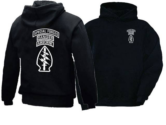 US army commandos rangers graphic sweat hoodie