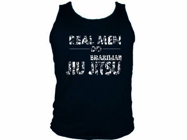 Real men do Brazilian Jiu jitsu muscle sleeveless tank shirt 2XL