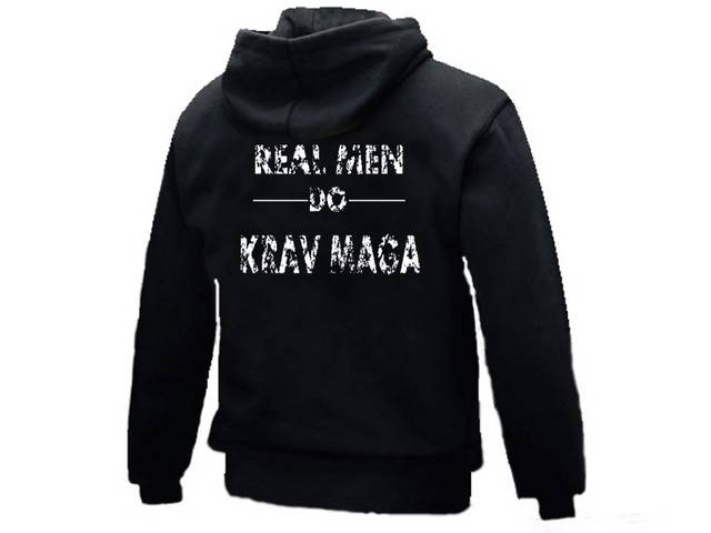 Real men do krav maga grunge look sweat hoodie