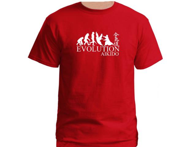 Aikido evolution MMA red t-shirt