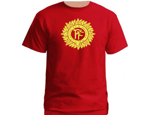 Irish army emblem red customized t shirt