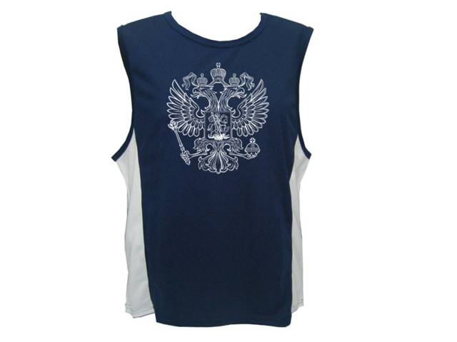 Russian coat of arms tank top -2 headed eagle,moisture wicking