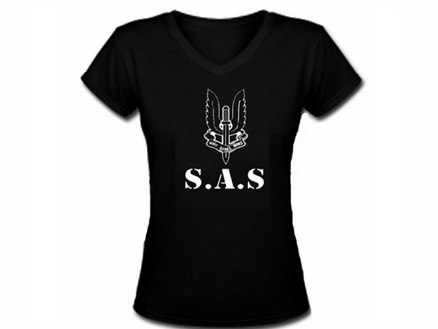 SAS UK special air service women v neck te shirt