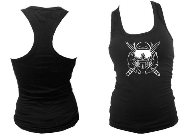 US army Special Ops diver customized black women tank top