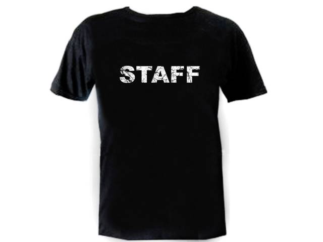 Staff distressed look cool graphic t-shirt