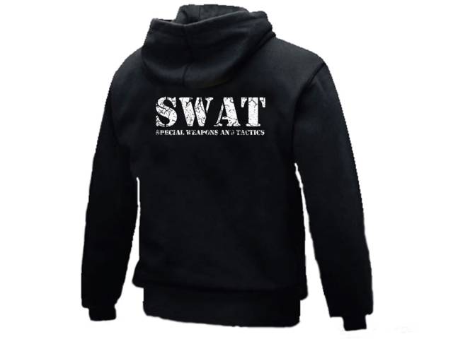 SWAT Special Weapons And Tactics distressed look hoodie