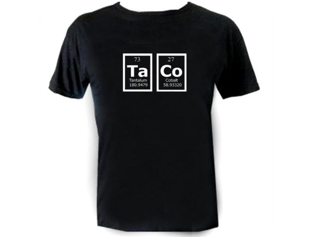 Taco periodic table of elements nerdy food te shirt