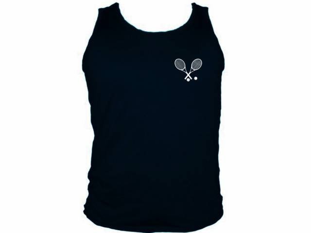 Tennis rackets racquets muscle tank top