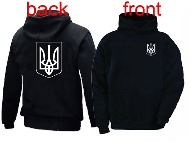 Ukrainian coat of arms national symbol tryzub cusomized hoodie 2