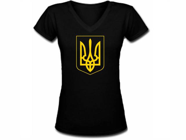 Ukrainian coat of arms national symbol tryzub cusomized women t shirt