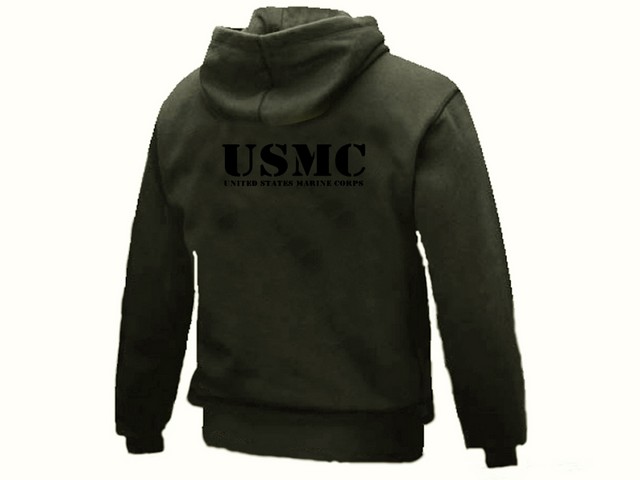 US army marine corps USMC pullover od green hoodie