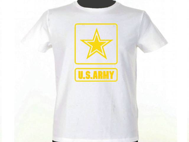 United States army emblem white t-shirt