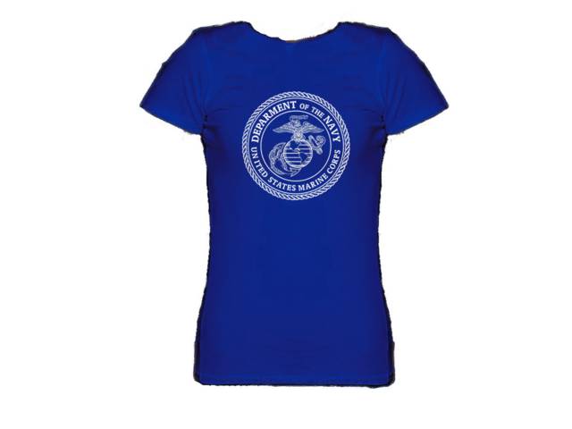 US army marine corps USMC female royal blue t-shirt