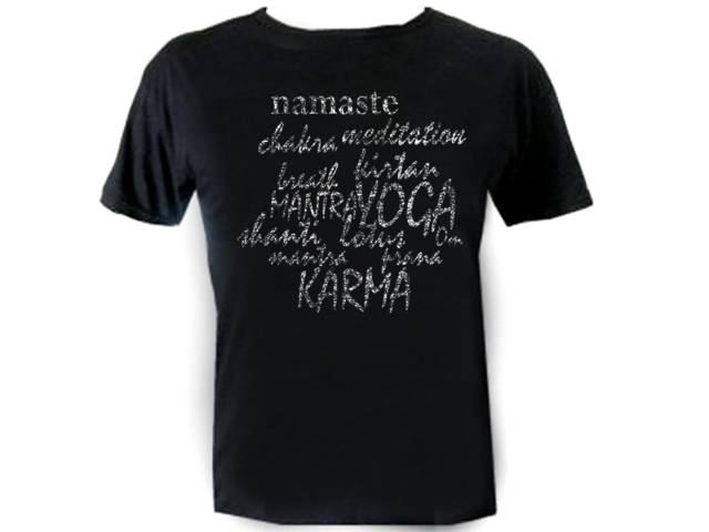 Namaste shanti mantra chakra meditation yoga terms wear te shirt