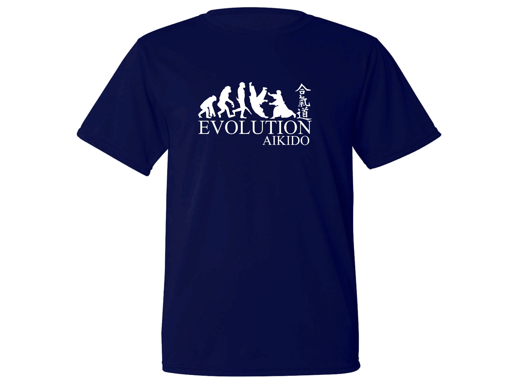 Aikido evolution sweat proof fabric navy blue t-shirt