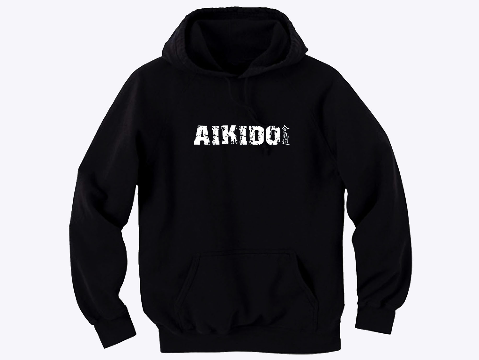 Aikido pullover hoodie-distressed print