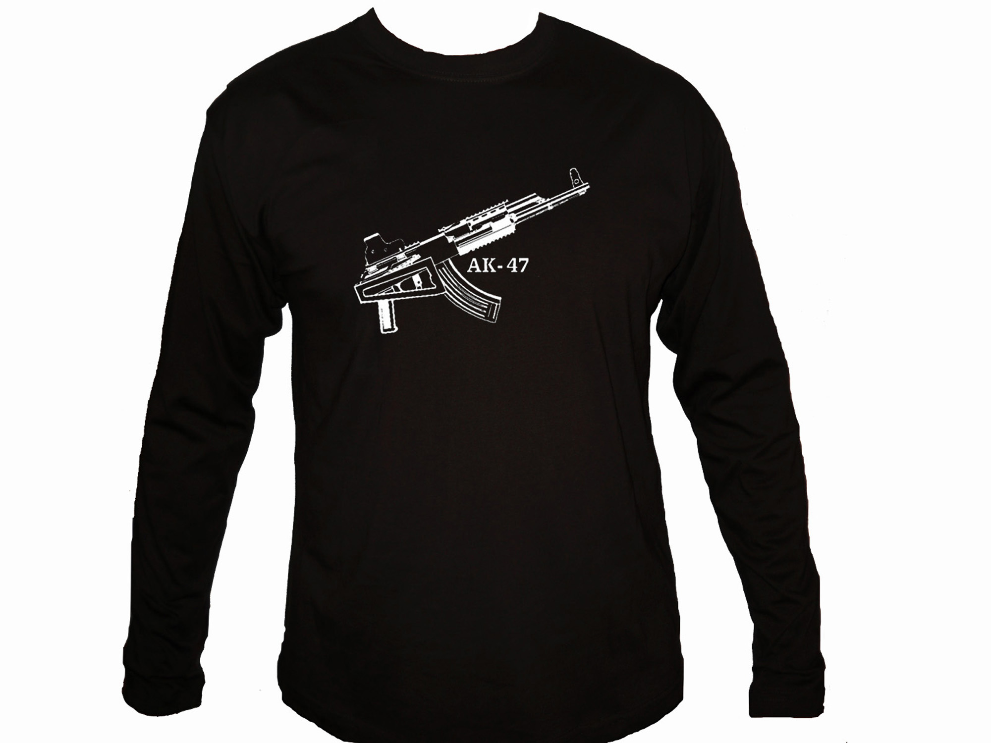 Kalashnikov AK-47 Russian Soviet gun sleeved shirt