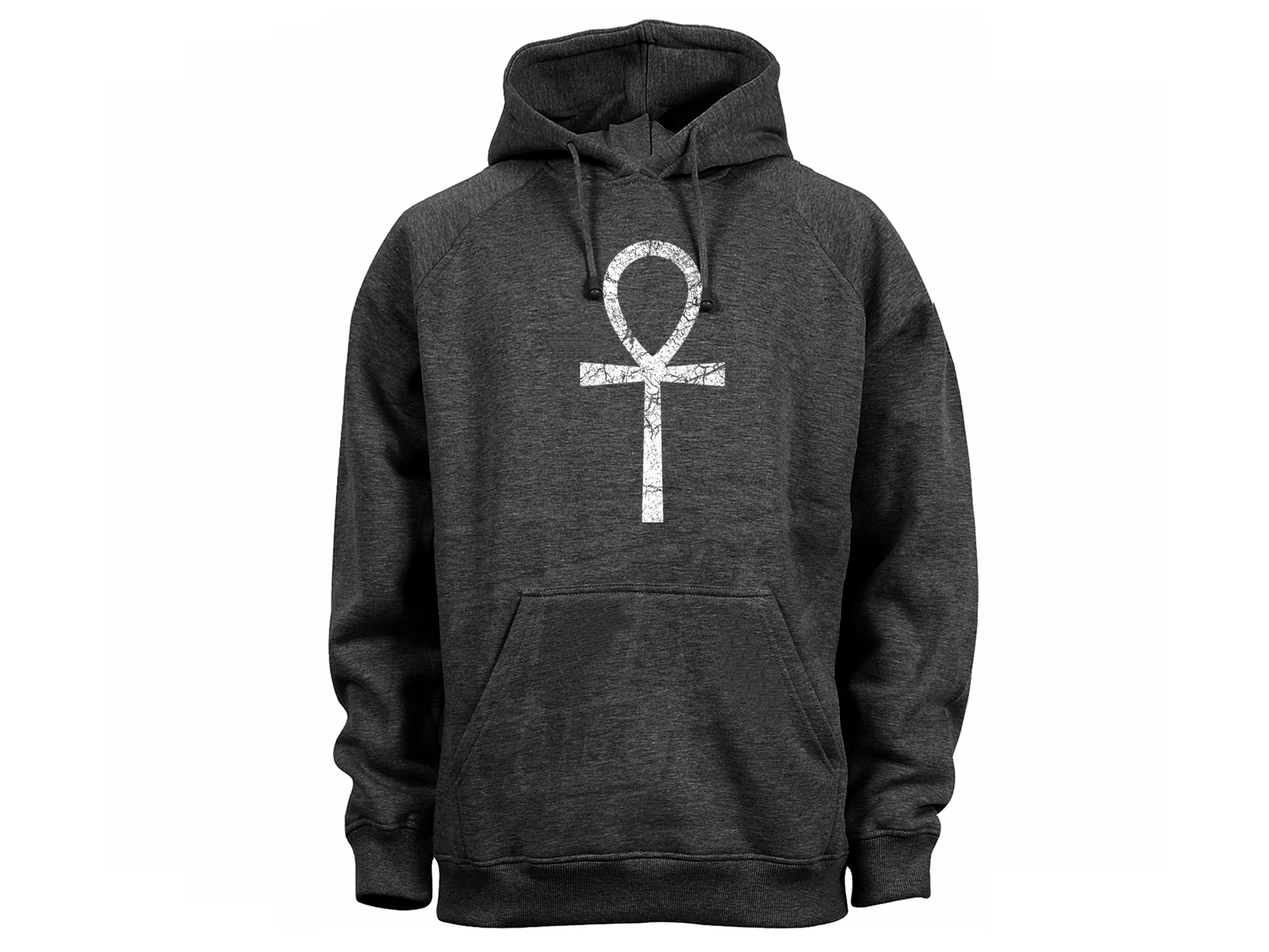 Ancient Egypt symbol Cross Ankh life key crux ansata gray hoodie