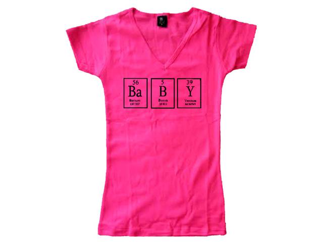 Baby-mendeleev periodic table of elements women pink shirt