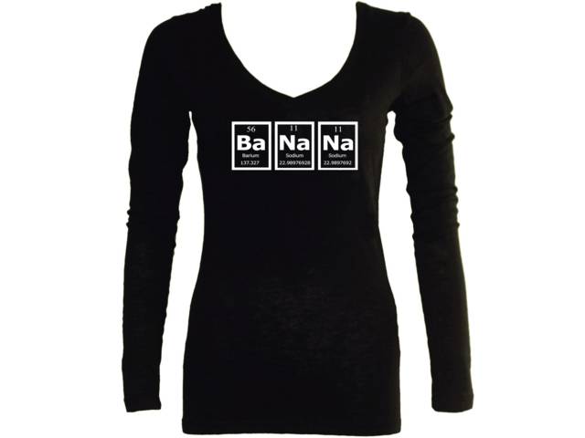 Banana - periodic table woman sleeved t-shirt