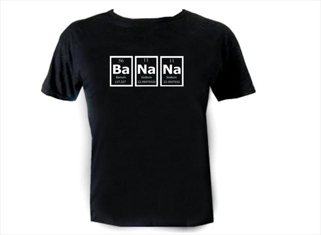 Banana-periodic table of elament cool geeks chemical t shirt
