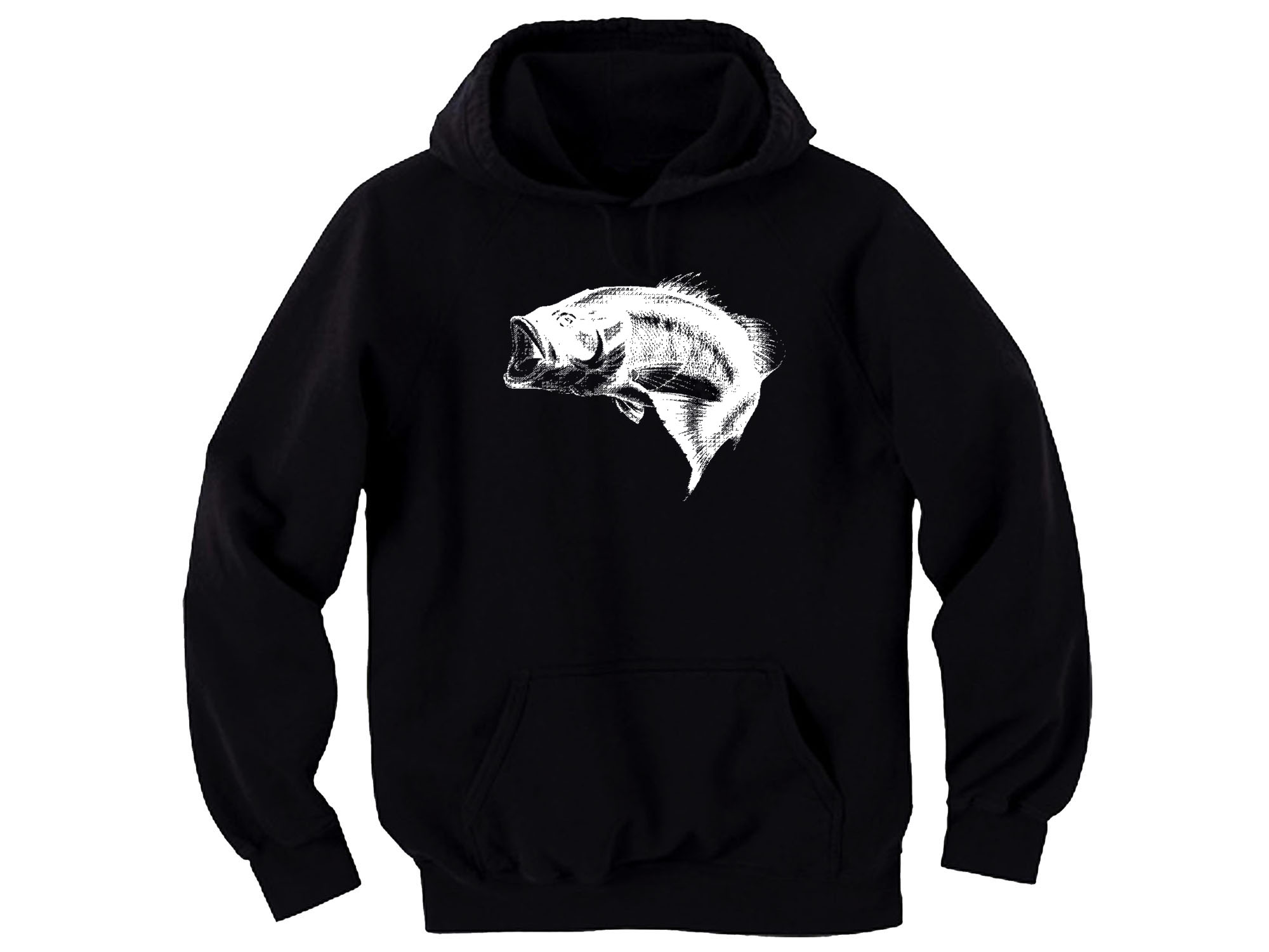 Sea bass picture sweat black hoodie