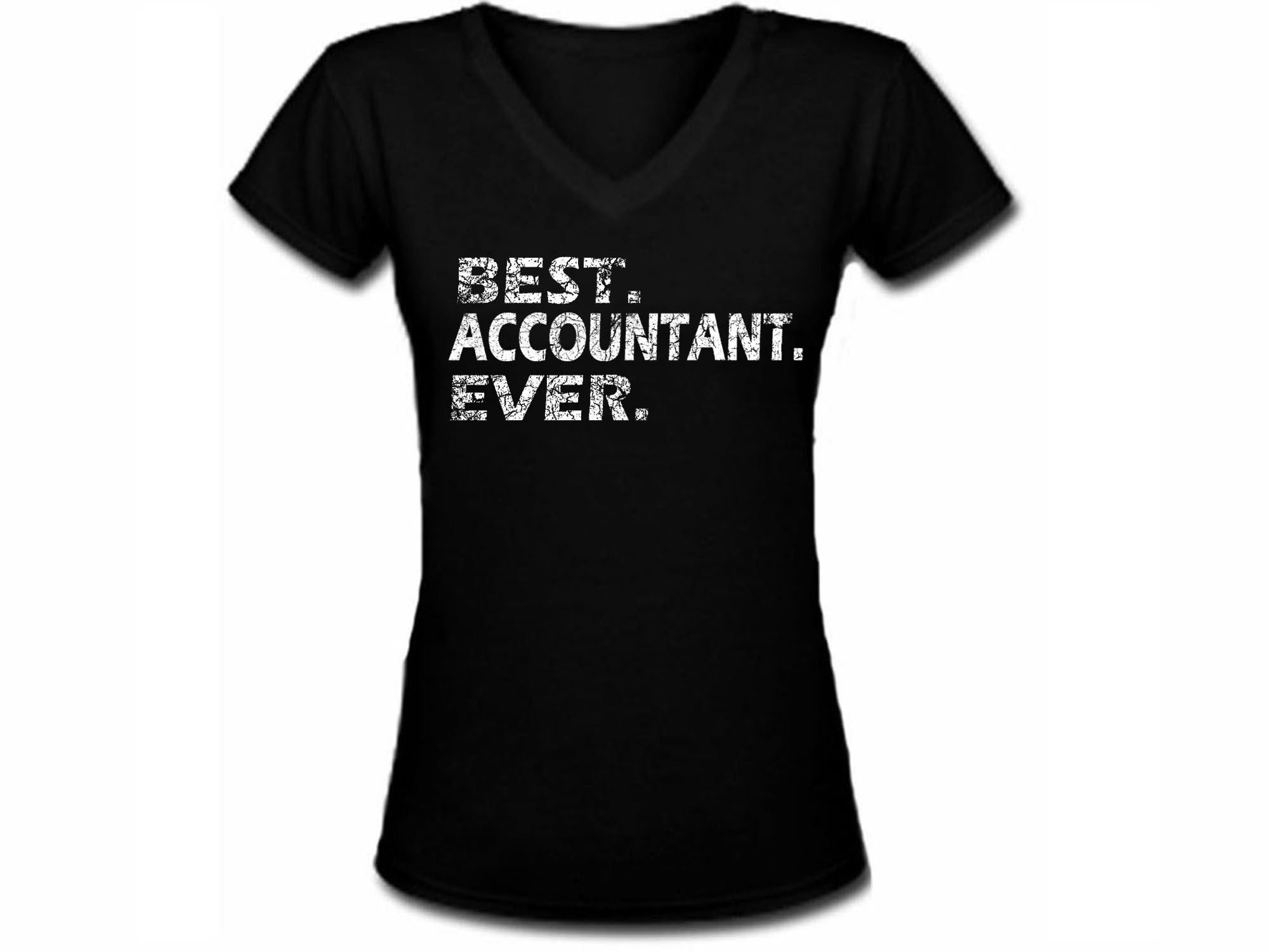 Best accountant ever women v neck black tshirt