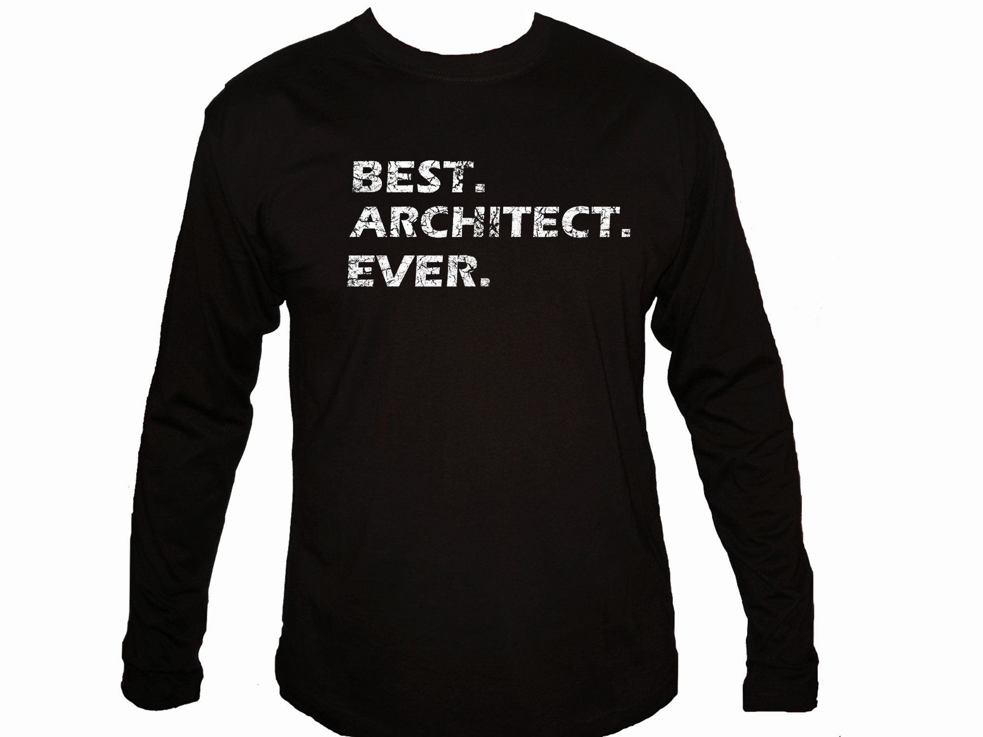 Best architect ever distressed print sleeved t-shirt