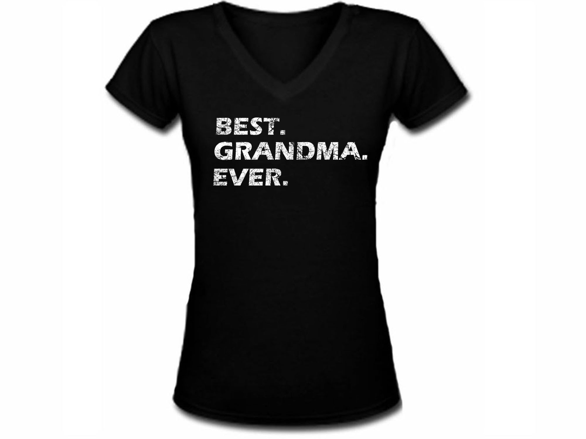 Best grandma ever women v neck black top shirt