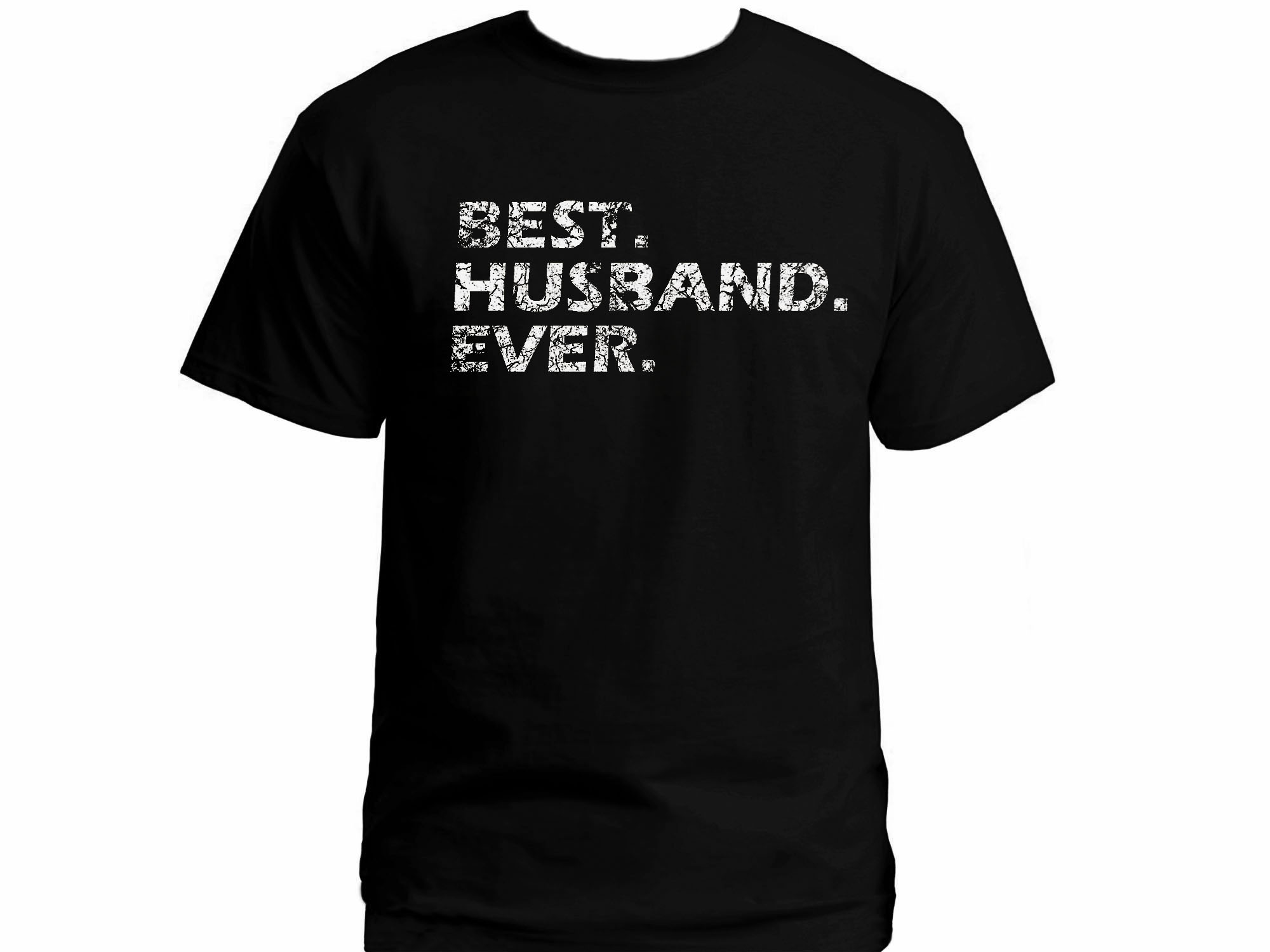 Best husband ever distressed print black t-shirt