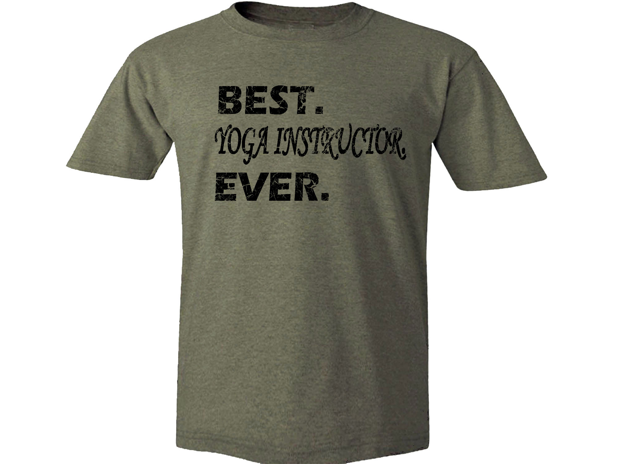 Best Yoga Instructor ever distressed print t-shirt