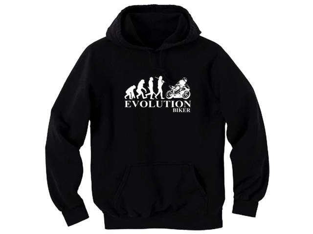 Biker evolution funny evolve pullover hoodie