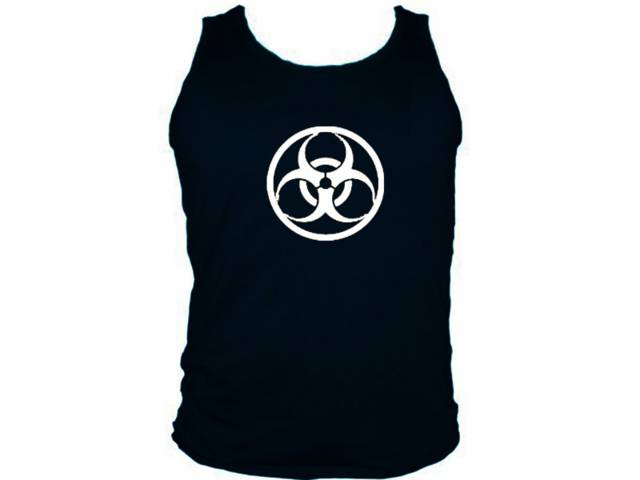 Biological weapon logo mens cheap sleeveless muscle tank top