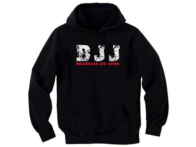 BJJ Brazilian Jiu Jitsu grunge look two colors hoodie