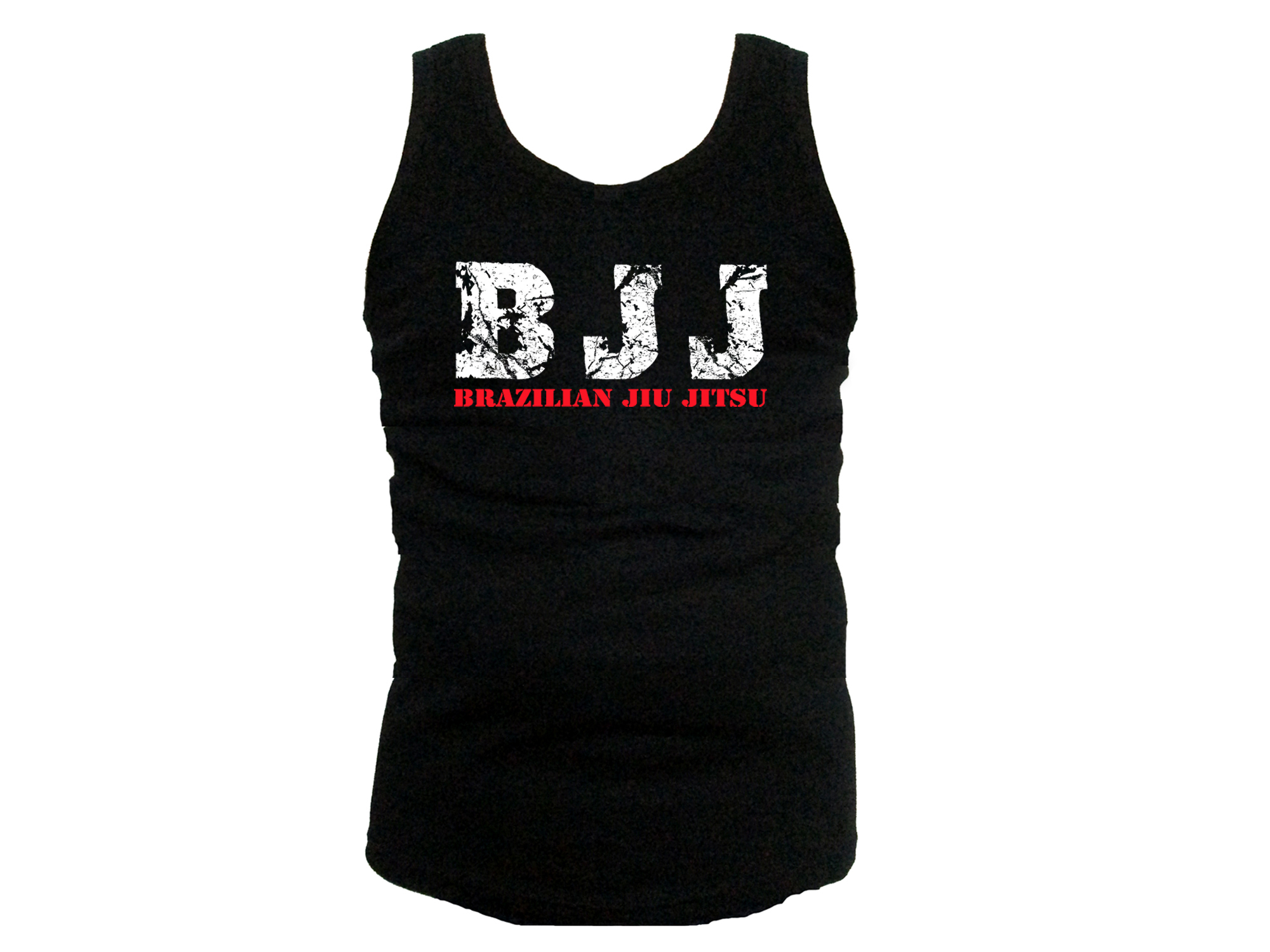 BJJ tank top-Brazilian Jiu jitsu distressed look