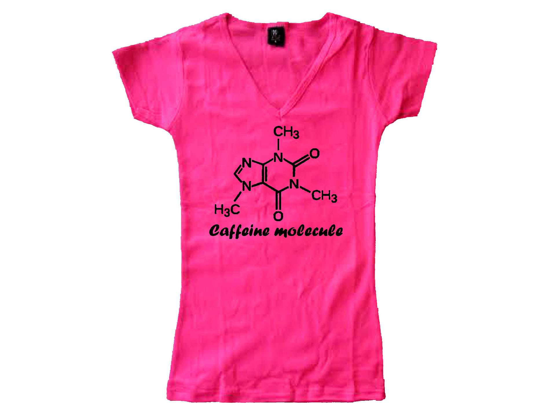 Caffeine coffee gift molecule women pink top shirt