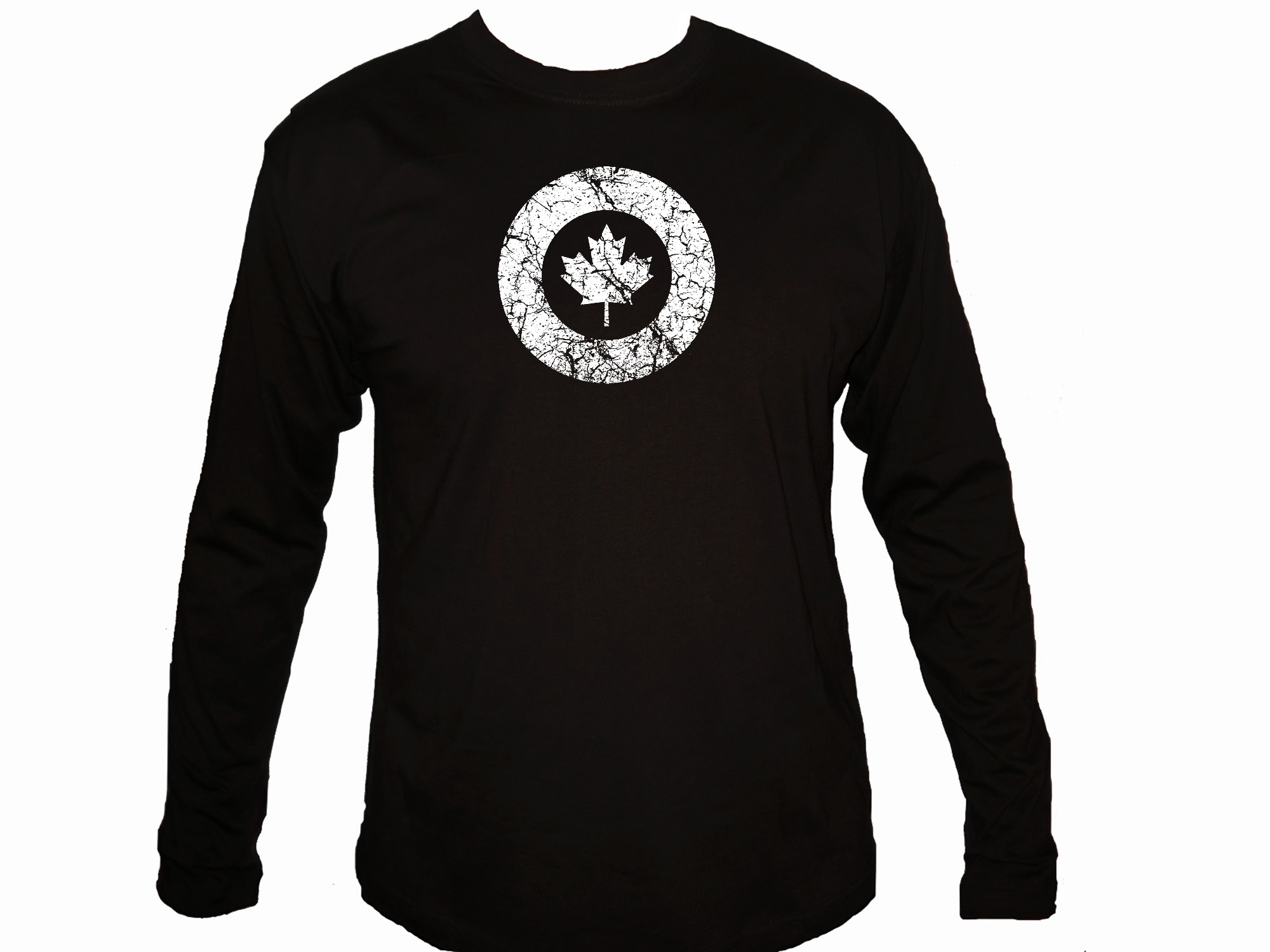 Canadian air force retro distressed look sleeved t-shirt