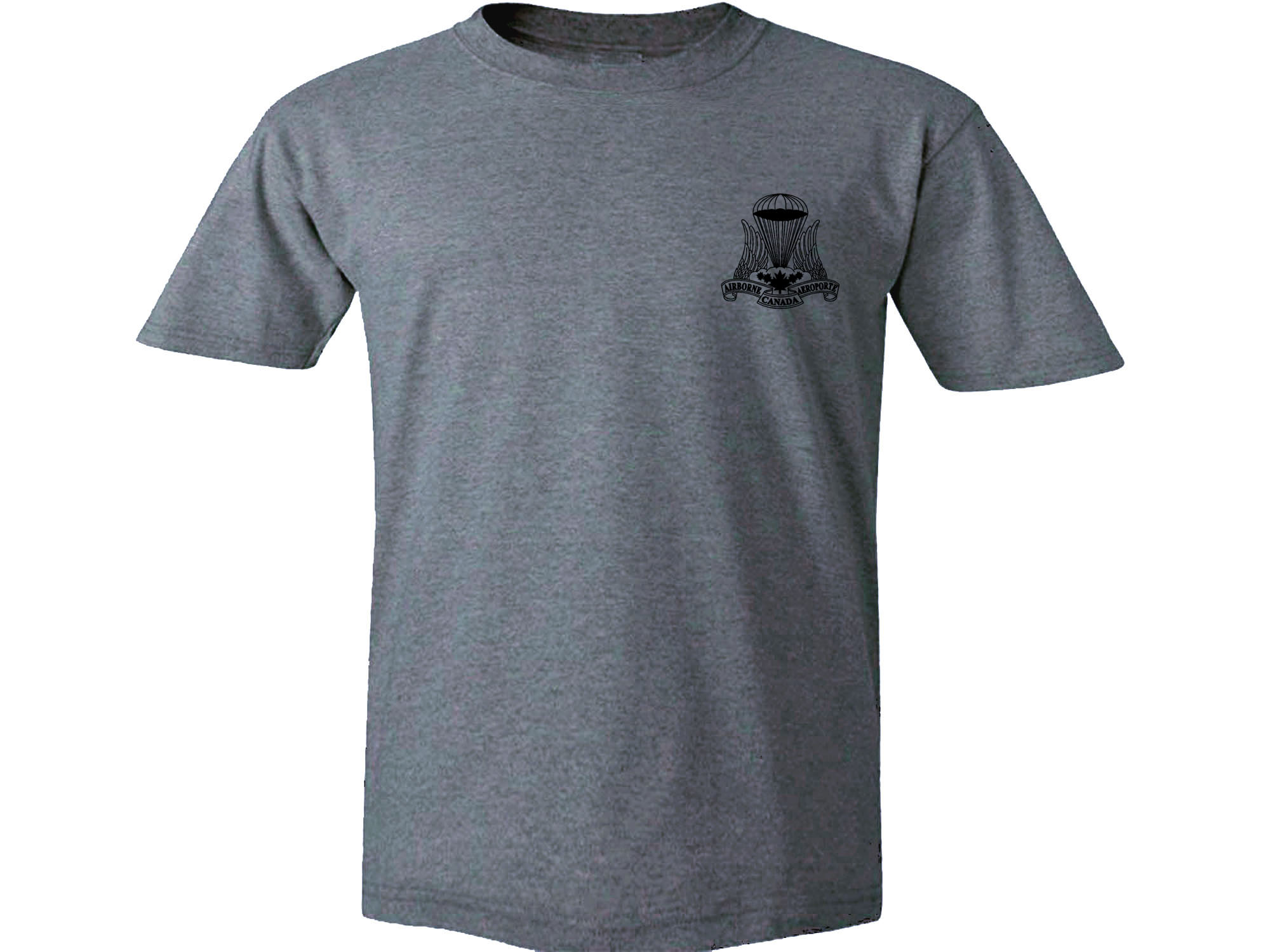 Canadian Airborne Regiment retro symbol gray t-shirt