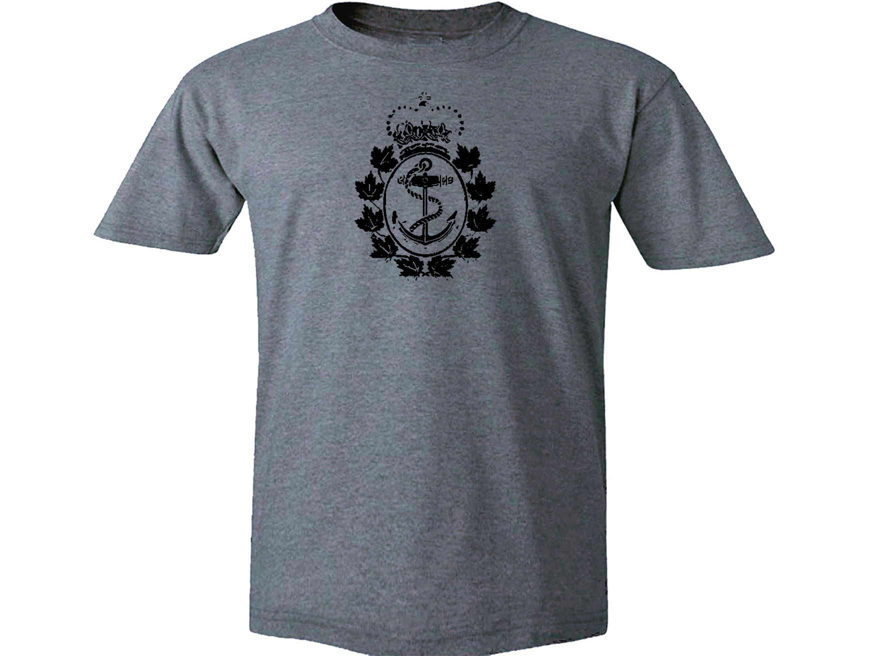 Canadian navy forces emblem army gray t-shirt