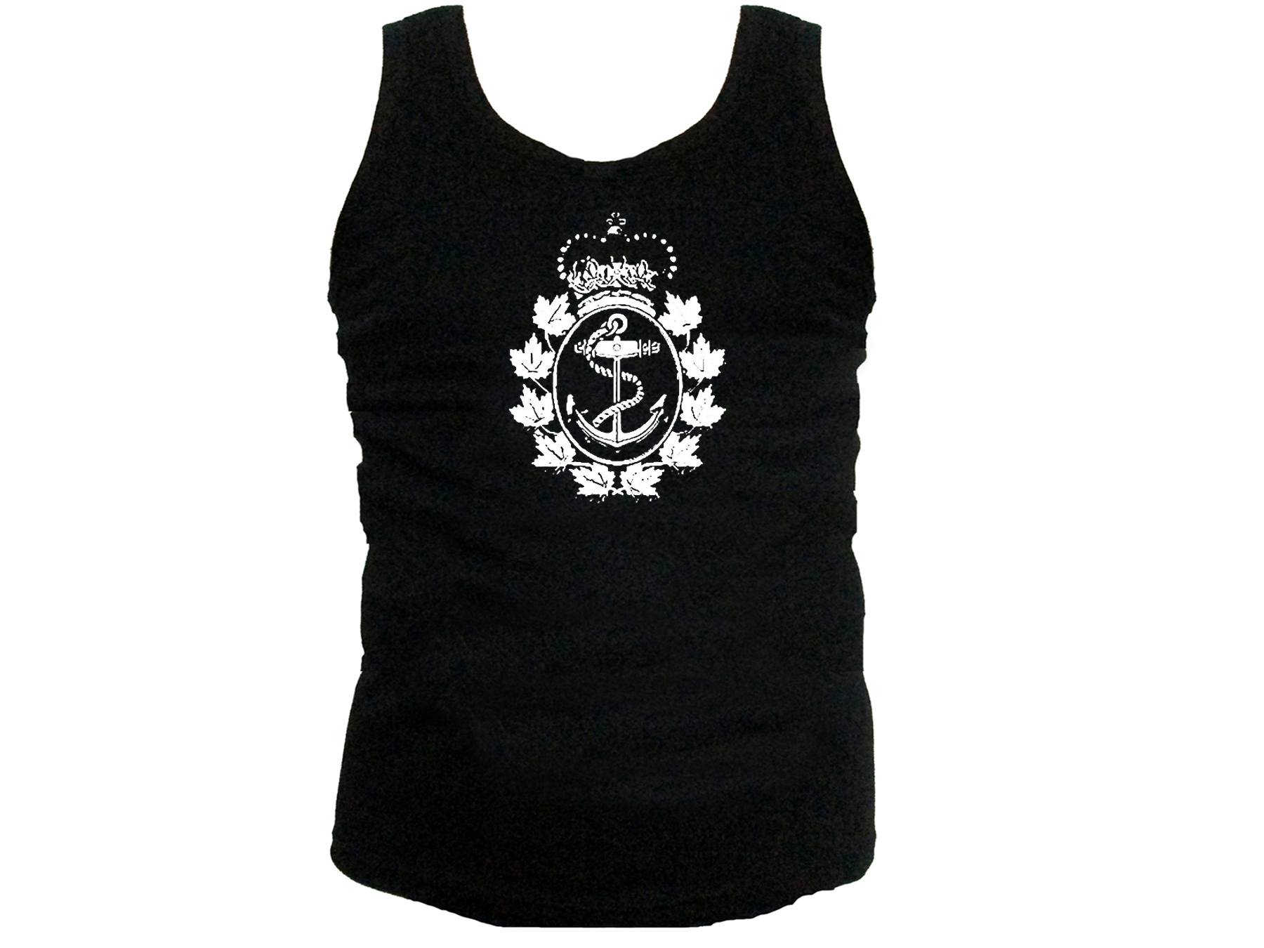 Canadian navy forces emblem mens muscle tank top
