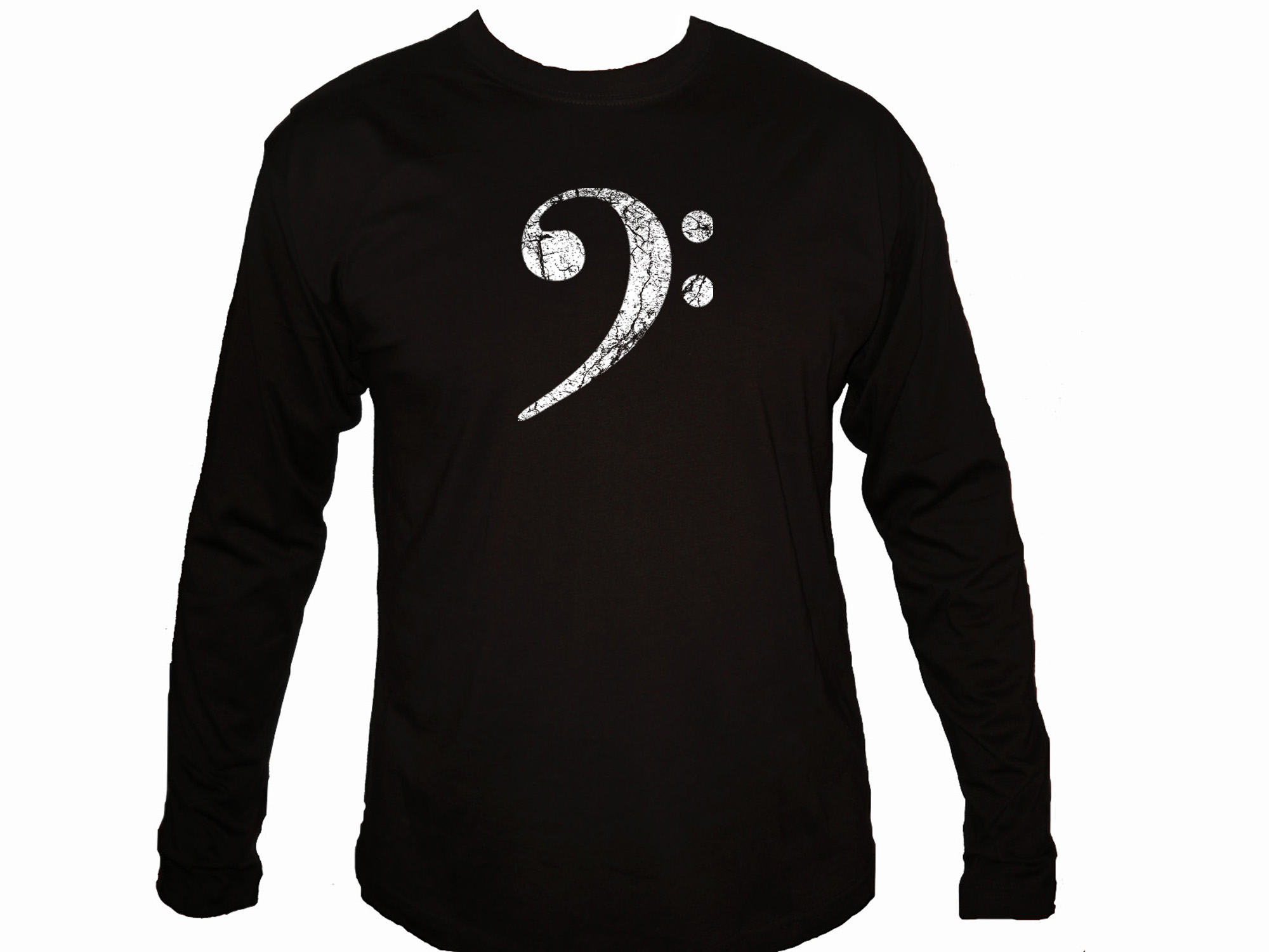 Bass player distressed clef sleeved t-shirt great gift for guitarist