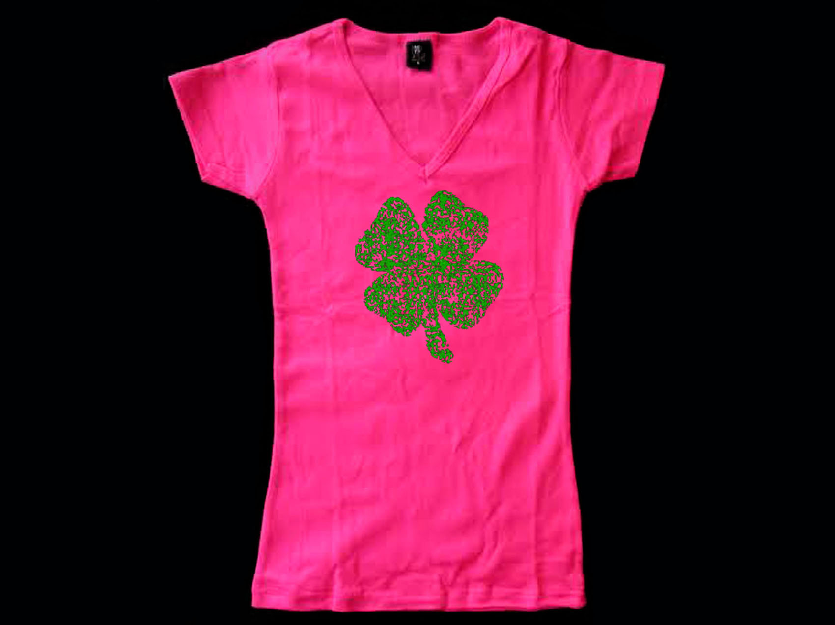4 leaf clover irish lucky shamrock woman top shirt